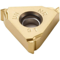 Seco - 16NR Internal Right Hand 14 UN Laydown Threading Insert - Grade CP500, TiAlN/TiN Coated Carbide - Exact Tool & Supply