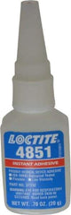 Loctite - 0.70 oz Bottle Clear Instant Adhesive - Series 4851, 20 sec Fixture Time, 24 hr Full Cure Time, Bonds to Fabric, Leather & Paper - Exact Tool & Supply