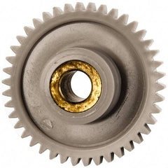 Made in USA - 32 Pitch, 1-5/16" Pitch Diam, 1-3/8" OD, 42 Tooth Spur Gear - 3/16" Face Width, 1/2" Bore Diam, 39/64" Hub Diam, 20° Pressure Angle, Acetal - Exact Tool & Supply