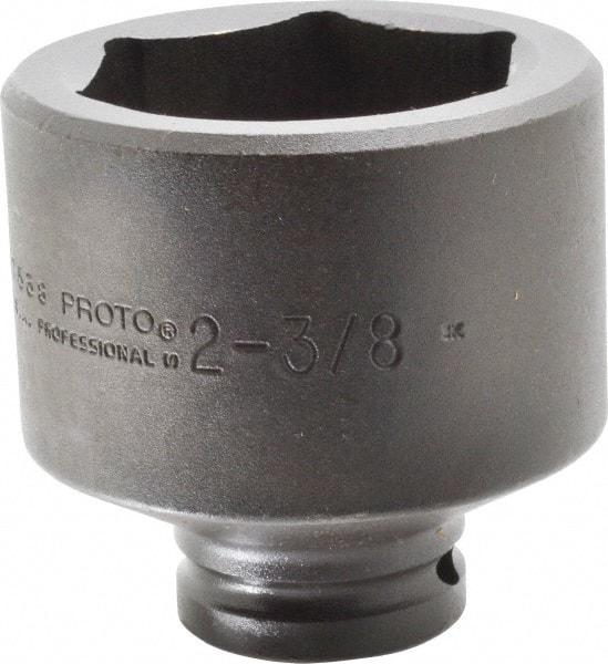 Proto - 3/4" Drive 2-3/8" Standard Impact Socket - 6 Points, 3-3/8" OAL - Exact Tool & Supply