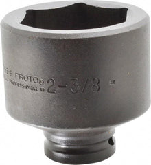 Proto - 3/4" Drive 2-3/8" Standard Impact Socket - 6 Points, 3-3/8" OAL - Exact Tool & Supply