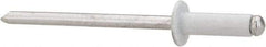 Marson - Button Head Aluminum Open End Blind Rivet - Aluminum Mandrel, 0.188" to 1/4" Grip, 1/4" Head Diam, 0.129" to 0.133" Hole Diam, 0.4" Length Under Head, 1/8" Body Diam - Exact Tool & Supply
