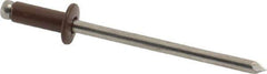 Marson - Button Head Aluminum Open End Blind Rivet - Aluminum Mandrel, 0.126" to 0.187" Grip, 1/4" Head Diam, 0.129" to 0.133" Hole Diam, 0.337" Length Under Head, 1/8" Body Diam - Exact Tool & Supply