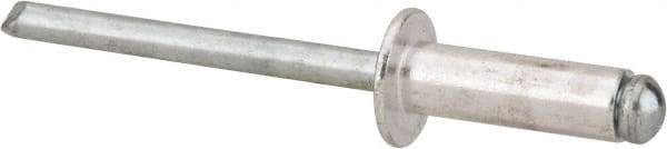 Marson - Button Head Aluminum Open End Blind Rivet - Steel Mandrel, 5/16" to 3/8" Grip, 3/8" Head Diam, 0.192" to 0.196" Hole Diam, 0.575" Length Under Head, 3/16" Body Diam - Exact Tool & Supply