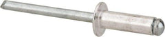 Marson - Button Head Aluminum Open End Blind Rivet - Steel Mandrel, 5/16" to 3/8" Grip, 3/8" Head Diam, 0.192" to 0.196" Hole Diam, 0.575" Length Under Head, 3/16" Body Diam - Exact Tool & Supply