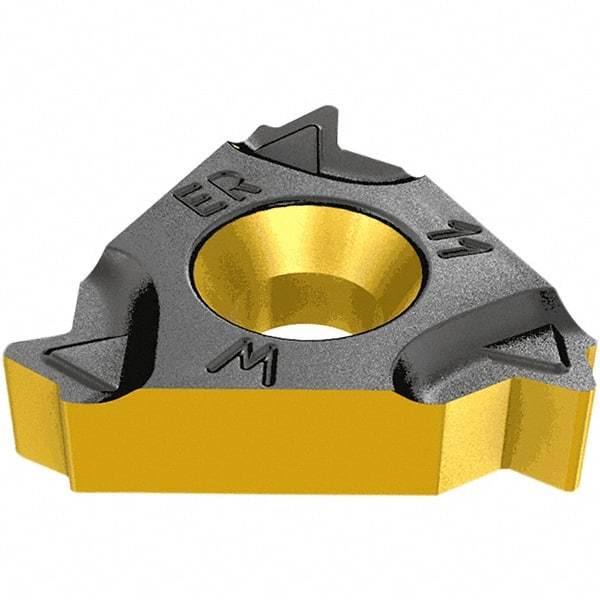 Iscar - 16IR Internal Right Hand 12 Whitworth Laydown Threading Insert - Grade IC908, TiAlN Coated Carbide, 9.53mm Inscribed Circle - Exact Tool & Supply
