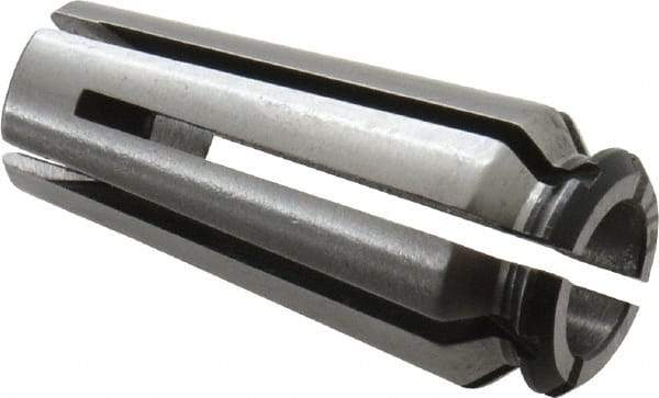 Centaur - 15/64 to 1/4 Inch Collet Capacity, Series 25 AF Collet - 0.44 Inch Overall Diameter, 1 Inch Overall Length - Exact Tool & Supply