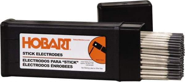 Hobart Welding Products - 14" Long, 1/8" Diam, Mild Steel Arc Welding Electrode - E6011 - Exact Tool & Supply