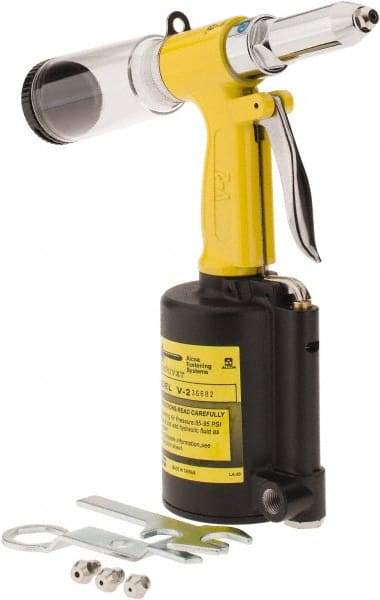 Marson - Up to 3/16" Capacity, Trigger Air Riveter - 0.551" Long Stroke, 1/4" Inlet, V-2 - Exact Tool & Supply