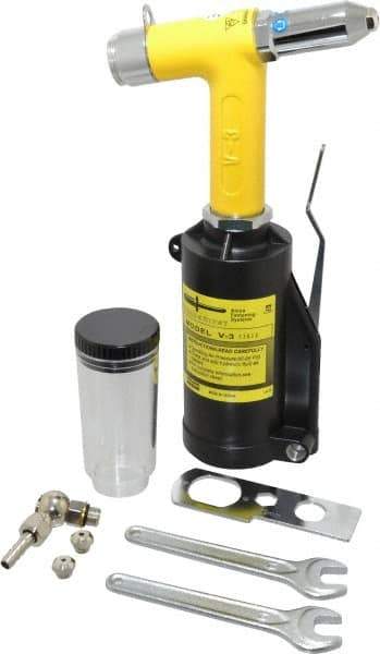 Marson - Up to 3/16" Capacity, Lever Air Riveter - 0.551" Long Stroke, 1/4" Inlet, V-3 - Exact Tool & Supply