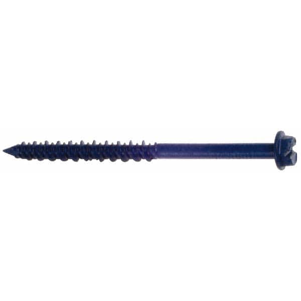 Red Head - 3/16" Diam, 3-1/4" Length Under Head, Hex Drive, Concrete Screw & Masonry Fastener - Exact Tool & Supply