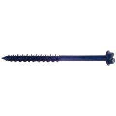 Red Head - 3/16" Diam, 3-1/4" Length Under Head, Hex Drive, Concrete Screw & Masonry Fastener - Exact Tool & Supply