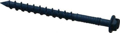 Made in USA - 3/16" Diam, 2-1/4" Length Under Head, Hex Drive, Concrete Screw & Masonry Fastener - Steel, Blue Climaseal Finish, Includes Drill Bit - Exact Tool & Supply