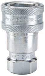 Parker - 7/16-20 SAE ORB Steel Hydraulic Hose Female Straight Thread Coupler - 5,000 psi - Exact Tool & Supply