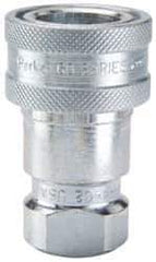 Parker - 7/16-20 SAE ORB Steel Hydraulic Hose Female Straight Thread Coupler - 5,000 psi - Exact Tool & Supply