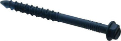 Made in USA - 1/4" Diam, 2-3/4" Length Under Head, Hex Drive, Concrete Screw & Masonry Fastener - Steel, Blue Climaseal Finish, Includes Drill Bit - Exact Tool & Supply