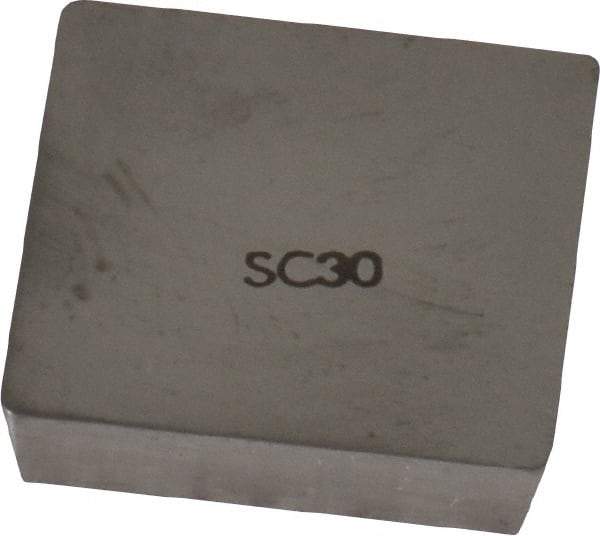 Interstate - SPG632 Grade I55 Carbide Turning Insert - Uncoated, 90° Square, 3/4" Inscr Circle, 3/16" Thick, 1/32" Corner Radius - Exact Tool & Supply