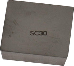 Interstate - SPG632 Grade I55 Carbide Turning Insert - Uncoated, 90° Square, 3/4" Inscr Circle, 3/16" Thick, 1/32" Corner Radius - Exact Tool & Supply