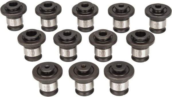 Parlec - #0 to 9/16 Inch Tap, Tapping Adapter Set - 3/4 Inch Ouside Shank Diameter, 1/4, 5/16, 3/8, 7/16, 1/2, 9/16, #0 #6, #8, #10, #12 Inch Tap, 1 Adapter - Exact Tool & Supply