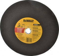 DeWALT - 12" Aluminum Oxide Cutoff Wheel - 7/64" Thick, 1" Arbor, 5,000 Max RPM, Use with Stationary Tools - Exact Tool & Supply