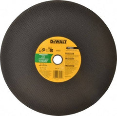DeWALT - 14" Silicon Carbide Cutoff Wheel - 1/8" Thick, 1" Arbor, 5,500 Max RPM, Use with Circular Saws - Exact Tool & Supply
