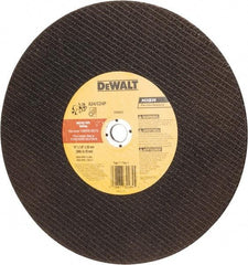 DeWALT - 12" Aluminum Oxide/Silicon Carbide Blend Cutoff Wheel - 1/8" Thick, 20mm Arbor, 6,400 Max RPM, Use with Circular Saws - Exact Tool & Supply