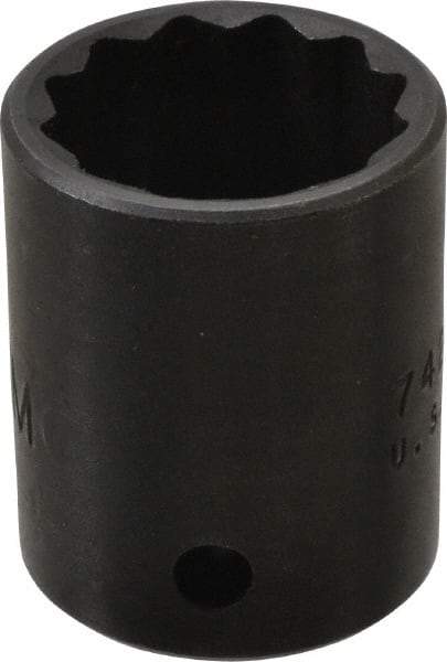 Proto - 1/2" Drive 23mm Standard Impact Socket - 6 Points, 1-1/2" OAL - Exact Tool & Supply