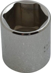 Proto - 3/8" Drive, Standard Hand Socket - 6 Points, 1-3/16" OAL, Chrome Vanadium, Chrome Finish - Exact Tool & Supply