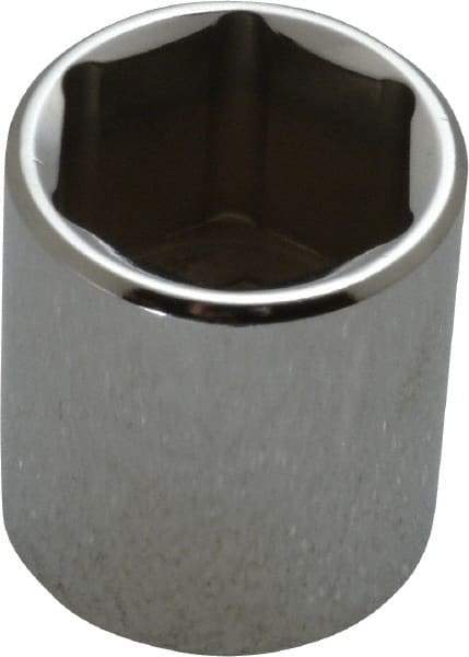 Proto - 3/8" Drive, Standard Hand Socket - 6 Points, 1-3/16" OAL, Chrome Vanadium, Chrome Finish - Exact Tool & Supply