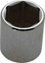 Proto - 3/8" Drive, Standard Hand Socket - 6 Points, 1-3/16" OAL, Chrome Vanadium, Chrome Finish - Exact Tool & Supply