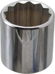 Proto - 3/8" Drive, Standard Hand Socket - 12 Points, 1-3/8" OAL, Chrome Vanadium, Chrome Finish - Exact Tool & Supply