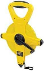 Stanley - 300' x 1/2" Tape Measure - 1/8" & 1/100 & 0.10 & 1/10' Graduation, Engineer Scale Graduation Style, Yellow/Black Case - Exact Tool & Supply