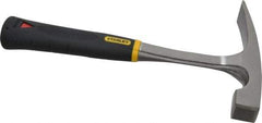 Stanley - 1-1/4 Lb Head Bricklayer's Hammer - 11" OAL, Steel Handle, 1" Face Diam - Exact Tool & Supply