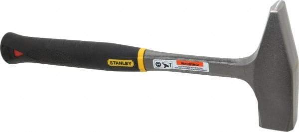 Stanley - 2 Lb Head Blacksmith's Hammer - 14" OAL, 7-5/8" Long Steel Handle, 1-5/8" Face Diam - Exact Tool & Supply