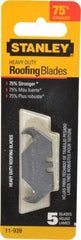 Stanley - 5 Piece Carbon Steel Roofing Blade - 1-7/8" OAL, 0.031" Blade Thickness - Exact Tool & Supply