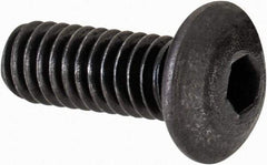 Value Collection - #6-40 UNF Hex Socket Drive, Button Screw - Alloy Steel, Black Oxide Finish, Fully Threaded, 3/8" Length Under Head - Exact Tool & Supply