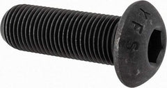 Value Collection - 1/2-20 UNF Hex Socket Drive, Button Screw - Alloy Steel, Black Oxide Finish, Fully Threaded, 1-1/2" Length Under Head - Exact Tool & Supply
