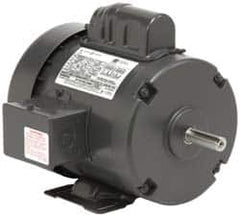 US Motors - 1/2 hp, TEFC Enclosure, No Thermal Protection, 1,725 RPM, 100-120/200-240 Volt, 60/50 Hz, Single Phase Permanent Split Capacitor (PSC) Motor - Exact Tool & Supply