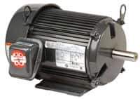 US Motors - 3/4 hp, TENV Enclosure, No Thermal Protection, 1,140 RPM, 208-230/460 Volt, 60 Hz, Three Phase Standard Efficient Motor - Size 56C Frame, C-Face/Base Mount, 1 Speed, Ball Bearings, 3.1-3.0/1.5 Full Load Amps, F Class Insulation, Reversible - Exact Tool & Supply