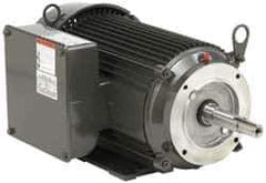 US Motors - 5 hp, TEFC Enclosure, No Thermal Protection, 3,505 RPM, 230 Volt, 60 Hz, Three Phase Premium Efficient Motor - Size 184JM Frame, Rigid Mount, 1 Speed, Ball Bearings, 19.60 Full Load Amps, F Class Insulation - Exact Tool & Supply