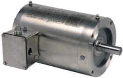 US Motors - 2 hp, TEFC Enclosure, No Thermal Protection, 1,750 RPM, 208-230/460 Volt, 60 Hz, Three Phase Energy Efficient Motor - Size 56C Frame, C-Face Mount, 1 Speed, Ball Bearings, 5.7-5.4/2.7 Full Load Amps, F Class Insulation, Reversible - Exact Tool & Supply