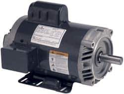 US Motors - 5 hp, ODP Enclosure, 3,520 RPM, 230 Volt, 60 Hz, Industrial Electric AC/DC Motor - Size 184 Frame, Horizontal-Footed Mount, 1 Speed, Ball Bearings, 19.6 Full Load Amps, F Class Insulation - Exact Tool & Supply