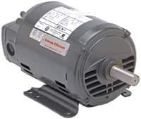 US Motors - 5 hp, ODP Enclosure, No Thermal Protection, 3,505 RPM, 208-230/460 Volt, 60/50 Hz, Three Phase Energy Efficient Motor - Size 182T Frame, Rigid Mount, 1 Speed, Ball Bearings, 14.1-12.8/6.4 Full Load Amps, F Class Insulation - Exact Tool & Supply