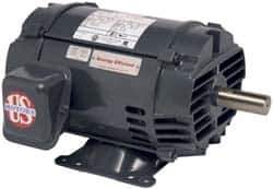 US Motors - 1 hp, ODP Enclosure, No Thermal Protection, 1,165 RPM, 230/460 Volt, 60 Hz, Three Phase Premium Efficient Motor - Size 145T Frame, Rigid Mount, 1 Speed, Ball Bearings, 4/2 Full Load Amps, F Class Insulation - Exact Tool & Supply