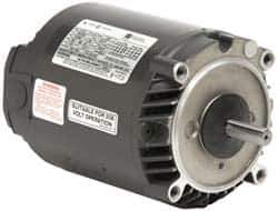 US Motors - 1/2 hp, ODP Enclosure, No Thermal Protection, 1,725 RPM, 208-230/460 Volt, 60 Hz, Polyphase Motor - Size 56C Frame, C-Face Mount, 1 Speed, Ball Bearings, 1.98-1.9/.98 Full Load Amps, B Class Insulation - Exact Tool & Supply