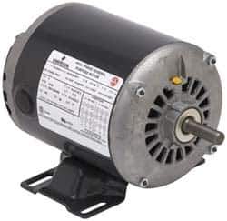 US Motors - 1/3 hp, ODP Enclosure, Auto Thermal Protection, 1,725 RPM, 230 Volt, 60 Hz, Industrial Electric AC/DC Motor - Size 48 Frame, Rigid Mount, 1 Speed, Sleeve Bearings, 3.0 Full Load Amps, B Class Insulation, CCW Switch End Rev - Exact Tool & Supply