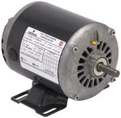 US Motors - 1/4 hp, ODP Enclosure, Auto Thermal Protection, 1,725 RPM, 115 Volt, 60 Hz, Single Phase Split Phase Motor - Size 48Z Frame, Rigid Mount, 1 Speed, Ball Bearings, 5.1 Full Load Amps, B Class Insulation, Reversible - Exact Tool & Supply