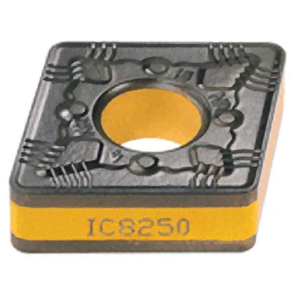 Iscar - CNMG643 NR Grade IC8350 Carbide Turning Insert - TiCN/Al2O3/TiN Finish, 80° Diamond, 3/4" Inscr Circle, 1/4" Thick, 3/64" Corner Radius - Exact Tool & Supply