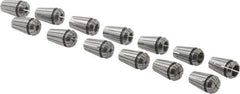 Kennametal - 13 Piece, 1mm to 7mm Capacity, ER Collet Set - Increments of 0.5mm, Series ER11 - Exact Tool & Supply