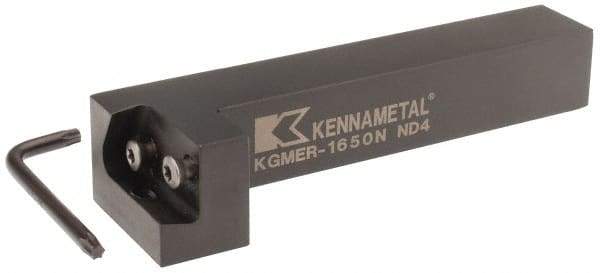 Kennametal - KGME, Right Hand, Indexable Grooving Tool Holder - 25.4mm Shank Height, 25.4mm Shank Width, 140.4mm OAL - Exact Tool & Supply